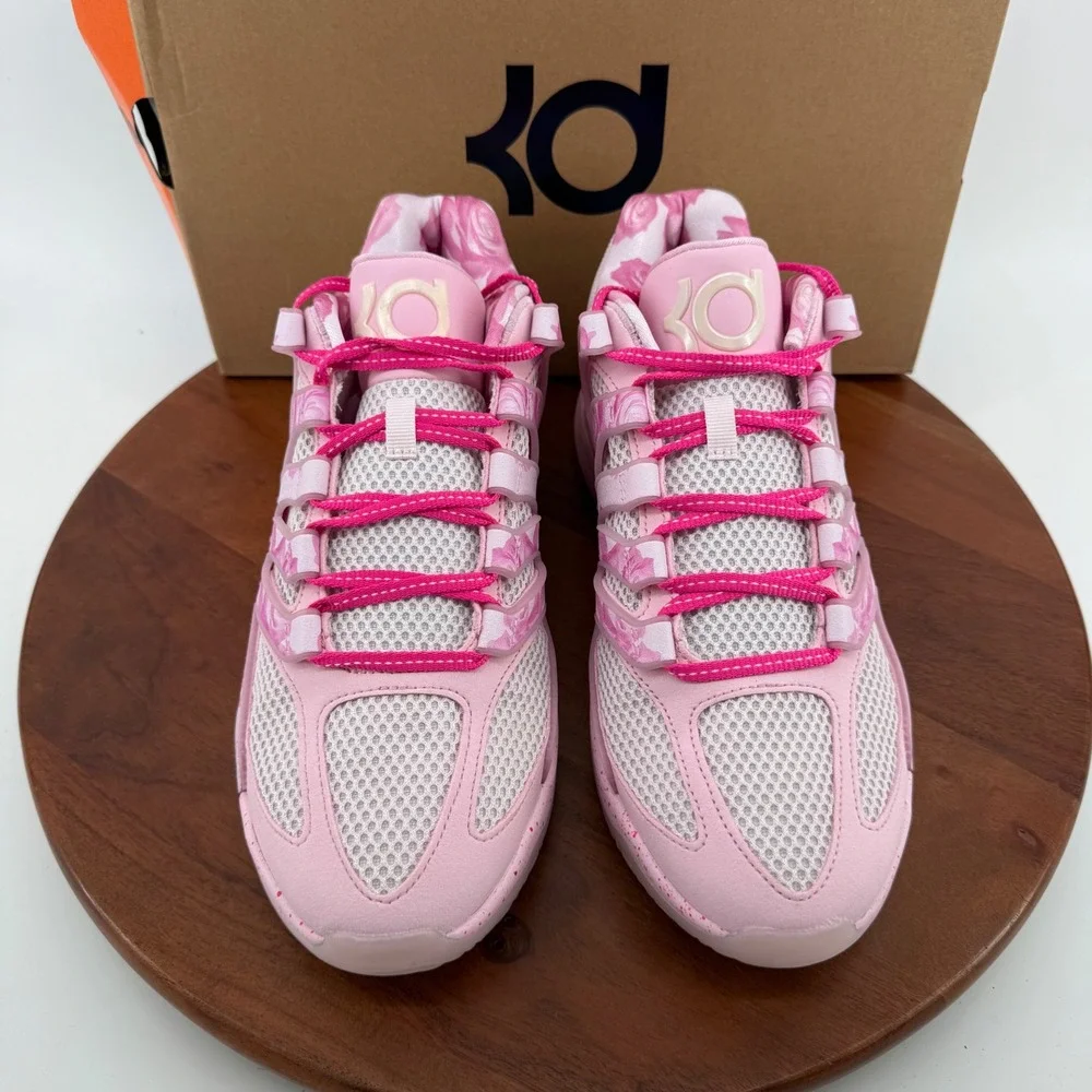 Nike KD18 NRG Aunt Pearl Pink Floral Basketball Shoes HV1997-600 Mens Size 11